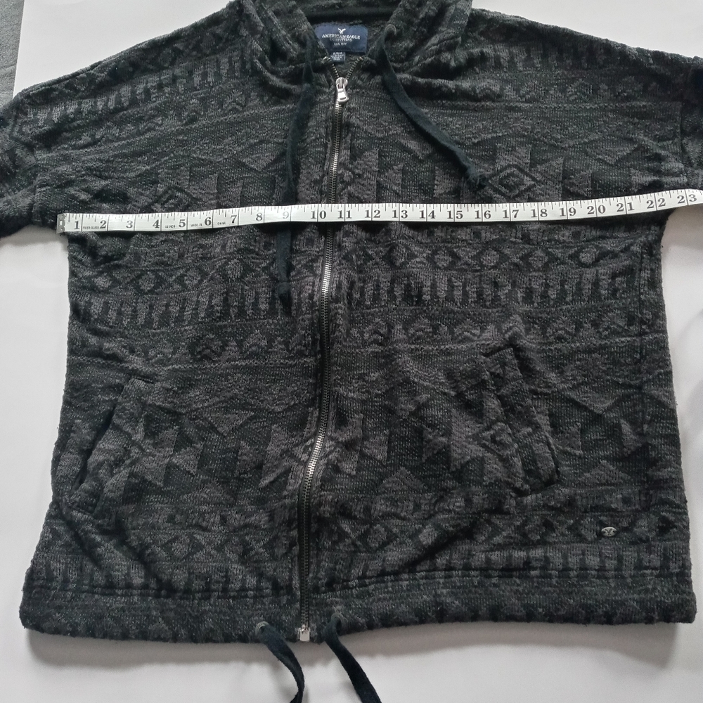 American Eagle Outfitter's Women's Sweater Jacket Hoodie, Size Medium, Black - Picture 4 of 10